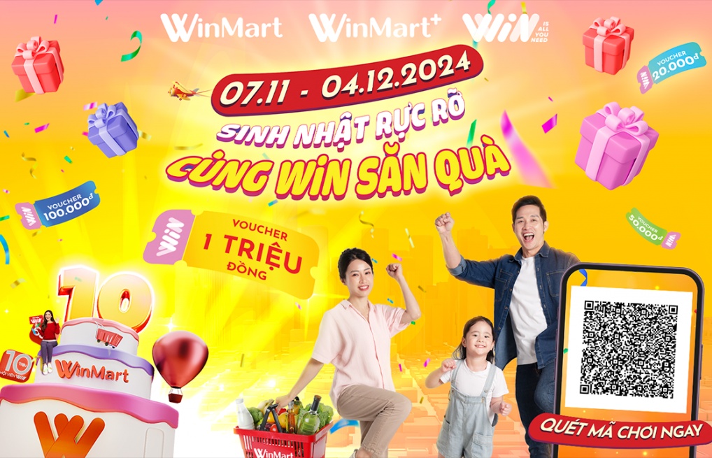 Đón 10 tuổi, WinMart giảm sốc nhiều sản phẩm lên tới 50%