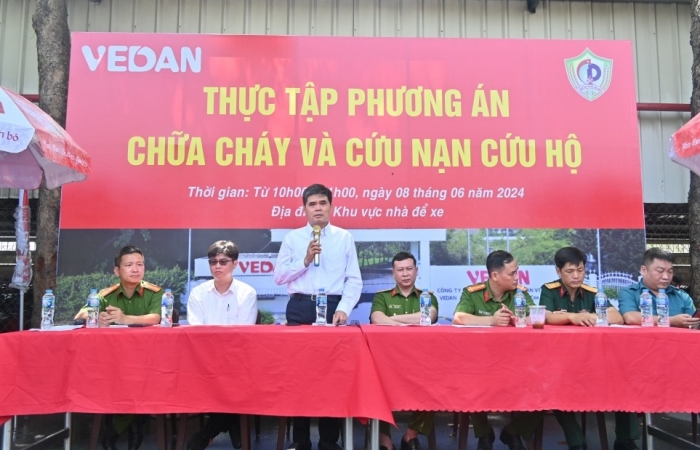 Vedan Việt Nam thực tập phương án phòng cháy chữa cháy và cứu nạn cứu hộ năm 2024