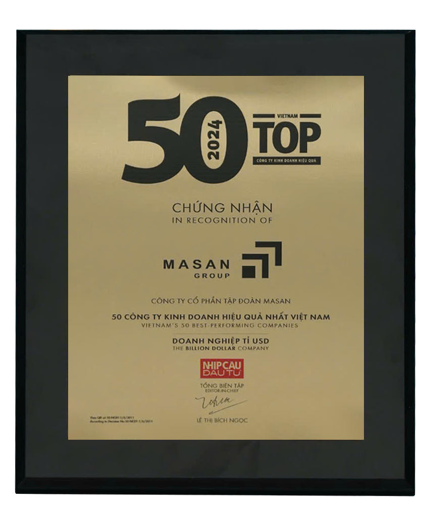 Masan Group tiếp tục vào TOP 50 Công ty kinh doanh hiệu quả nhất Việt Nam 2024