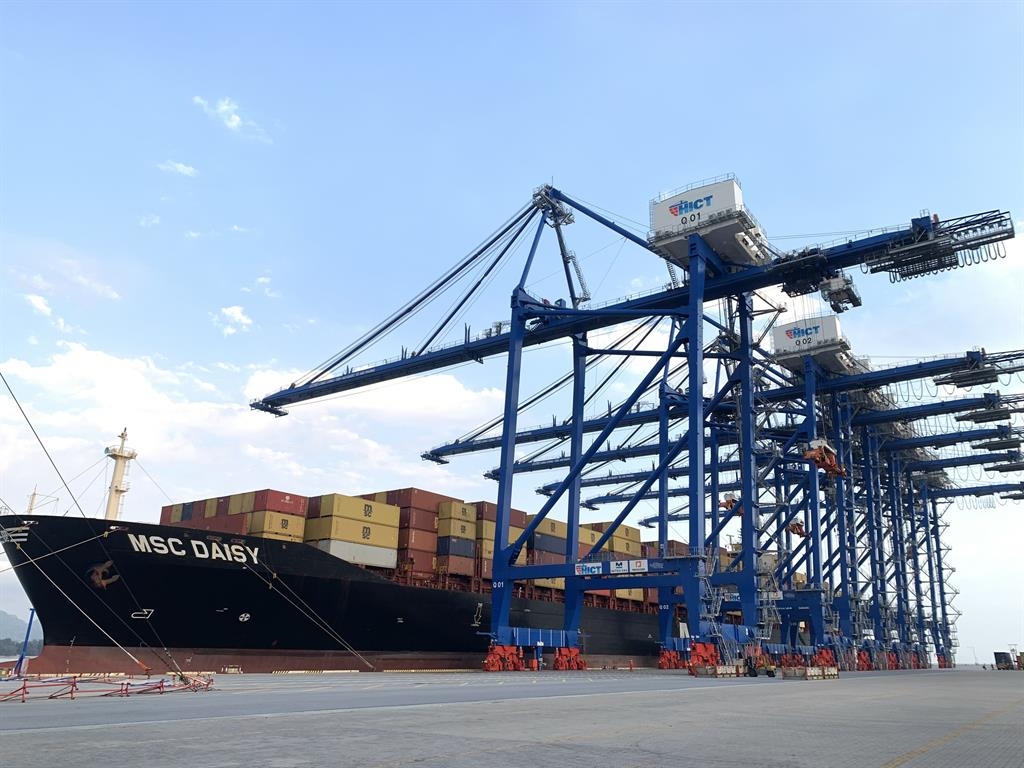 Cảng container quốc tế Hải Phòng đón tàu có sản lượng lớn nhất từ trước đến nay