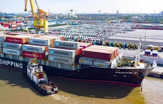 3 tàu của hãng Maersk Line cùng cập cảng Tân Vũ trong 1 ngày