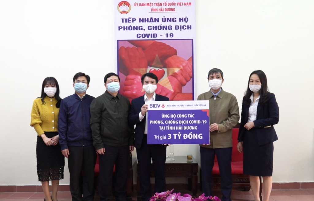 BIDV ủng hộ phòng, chống dịch Covid-19 tại Hải Dương, Quảng Ninh