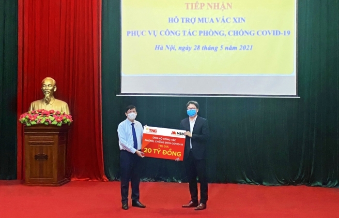 MSB và TNG Holdings Việt Nam ủng hộ 30 tỷ đồng cho quỹ phòng chống Covid-19