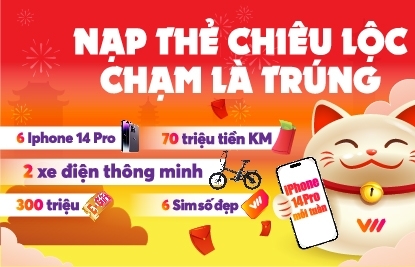 Khuyến mãi Tết "Nạp thẻ chiêu lộc, chạm là trúng" của Vietnamobile