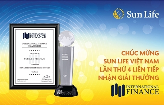 Sun Life Việt Nam lần thứ 4 liên tiếp nhận giải thưởng từ Tạp chí Tài chính quốc tế