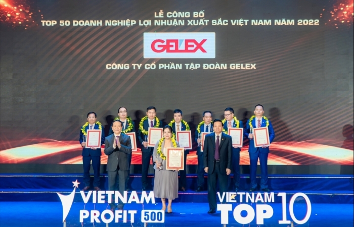 GELEX lọt Top 50 Doanh nghiệp lợi nhuận xuất sắc nhất Việt Nam 2022