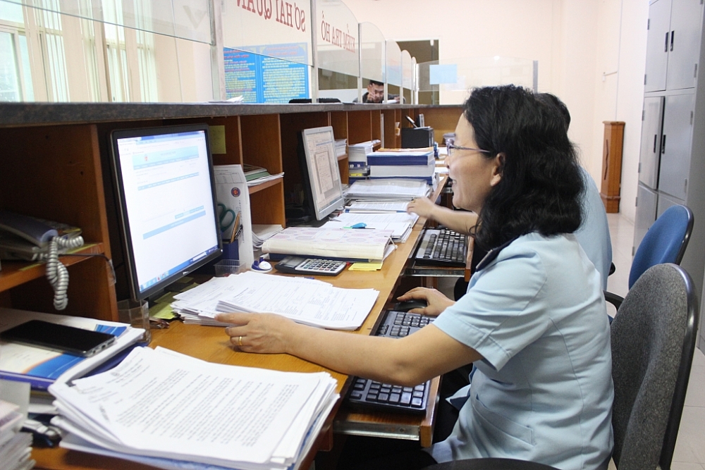 Hoạt động nghiệp vụ tại Chi cục Hải quan cửa khẩu quốc tế Thanh Thủy. Ảnh: N.Linh