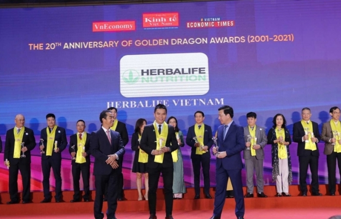Herbalife Nutrition tiếp tục được vinh danh tại Giải thưởng Rồng Vàng năm 2021