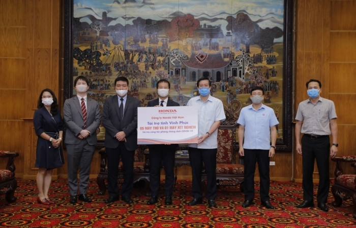Honda Việt Nam ủng hộ phòng chống COVID-19 tại Vĩnh Phúc và Hà Nam