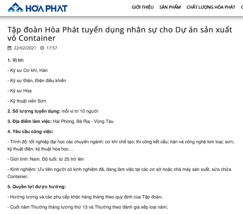Hòa Phát quyết định sản xuất container, "bung hàng" đầu quý 2/2022